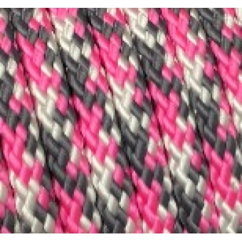 PPM touw 8 mm  roze/wit/grijs blokjes